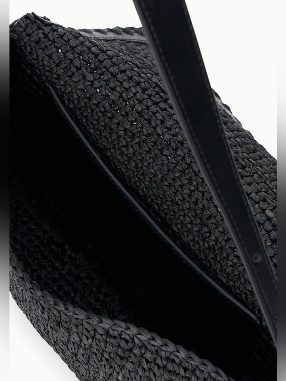 STAUD Black Raffia Harlow Shoulder Bag - Picture 5 of 9